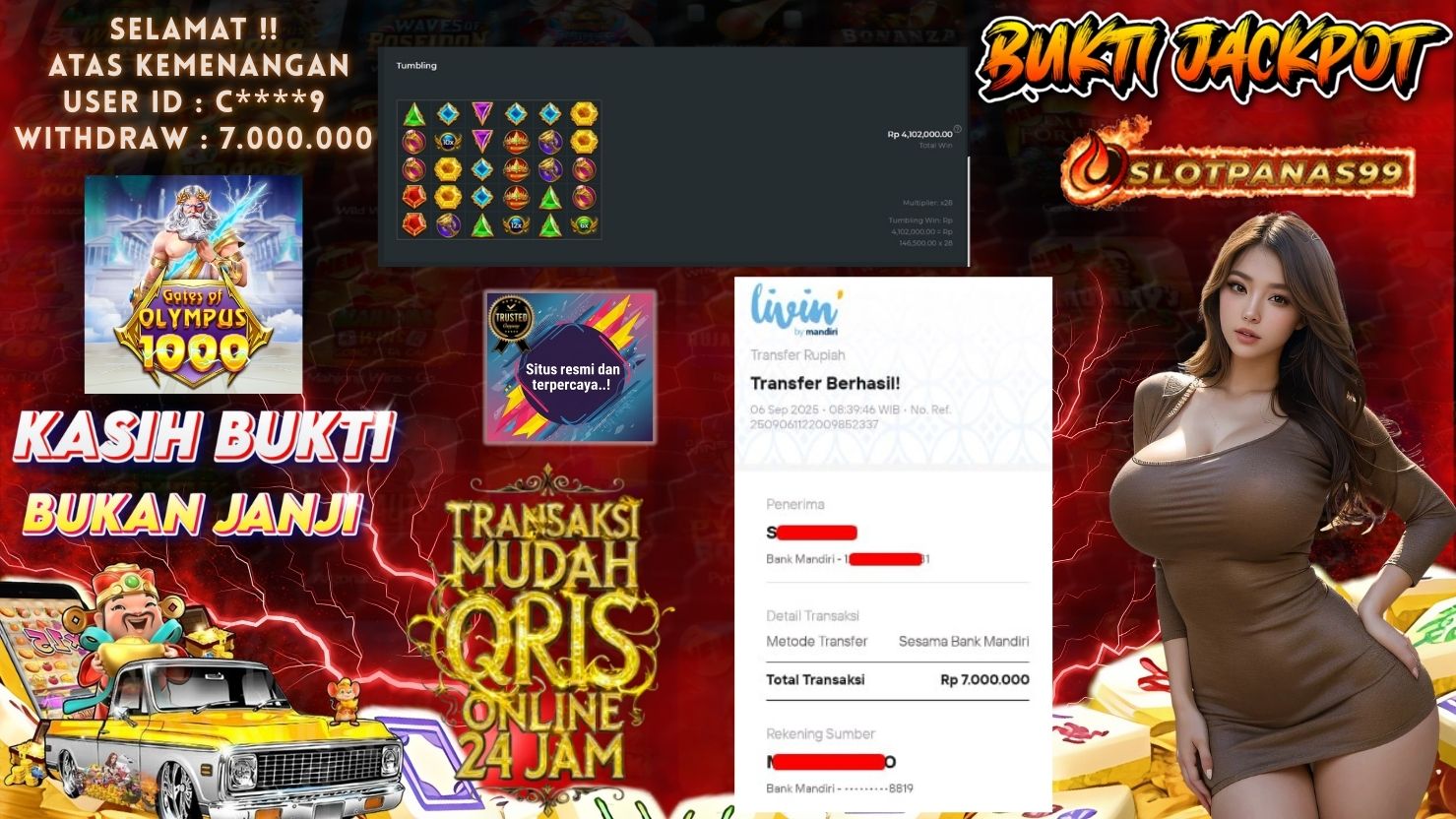 SLOTPANAS99 JACKPOT SLOT GATES OF OLYMPUS 1000